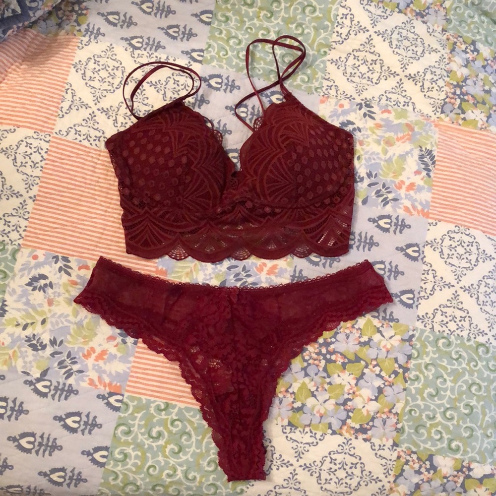 Auden Cami and Sexy Lace Thong Underwear Set S/L